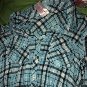 Girls justice tunic flannel NWOT